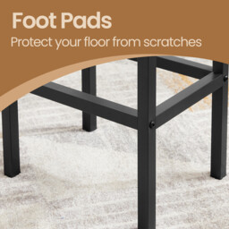 Ochama Set of 2 Bar Stools, High Chairs for Kitchen, Dining Room or Living Room, Industrial Style, Rustic Brown and Black - thumbnail 3