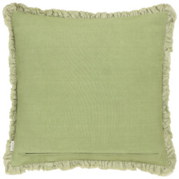 Yard Cushion Bertie Washed Cotton Velvet Square Sage 45x45cm - thumbnail 2