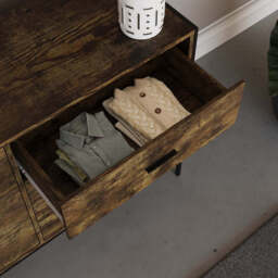 Vida Designs Drawer Chest Brooklyn 6 Drawer Rustic Brown - thumbnail 4