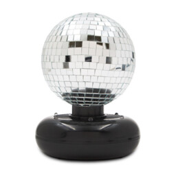 GLOBAL GIZMOS Table Lamp Disco Ball Rotating Silver/Multicolour Large - thumbnail 4