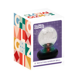 GLOBAL GIZMOS Table Lamp Disco Ball Rotating Silver/Multicolour Large - thumbnail 5