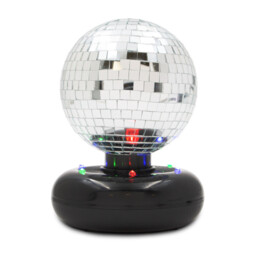 GLOBAL GIZMOS Table Lamp Disco Ball Rotating Silver/Multicolour Large - thumbnail 3