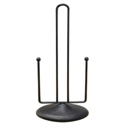 JU7CER Black Kitchen Cleaning Paper Towel Holder - Countertop Standing, with Fixing Rod, Modern & Minimalist Design, Ideal for Home Use - thumbnail 1