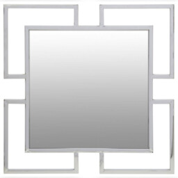 Interiors by Premier Wall Mirror Allure Square Silver 80x80cm - thumbnail 1