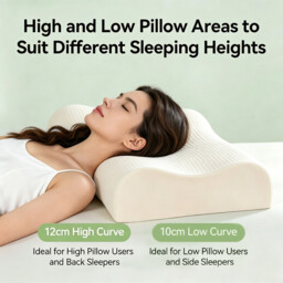 Lebonsoir Latex Pillow (Dream Wave) - Neck and Shoulder Pain Relief, Ergonomic Design,  Bedroom, Sleep Comfort - 60*40*10/12 cm, 93% Latex‑Made with Natural Latex Liquid from Thailand - thumbnail 2