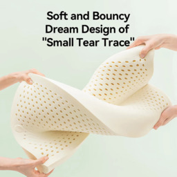 Lebonsoir Latex Pillow (Dream Wave) - Neck and Shoulder Pain Relief, Ergonomic Design,  Bedroom, Sleep Comfort - 60*40*10/12 cm, 93% Latex‑Made with Natural Latex Liquid from Thailand - thumbnail 6