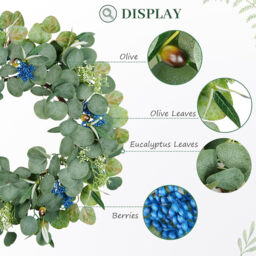 18inch  olive eucalyptus wreath-1pcs - thumbnail 2