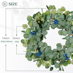 18inch  olive eucalyptus wreath-1pcs - thumbnail 4