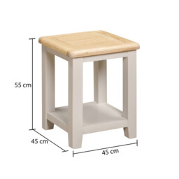 Side Table Windermere Square Oak Top Grey/Natural - thumbnail 7