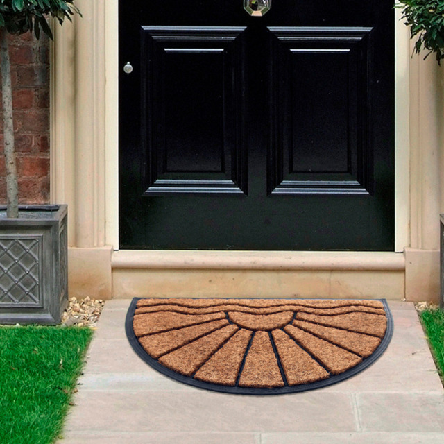 Coco & Coir Doormat Sunrise Natural/Black - image 1
