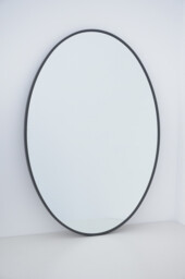 Melodieux Oval Wall Mirror 51x71cm Black Circle Hanging Wall Mirror Home Decorative Wall Mounted Vanity Mirror for Bathroom Living Room Hallway - thumbnail 6