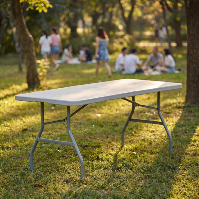 Home Vida Folding Table 70x180cm/6ft White - image 1