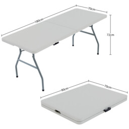 Home Vida Folding Table 70x180cm/6ft White - thumbnail 2