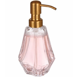 Interiors by Premier Modern Lotion Dispenser, Glass Lotion Pump Dispenser With Brass Nozzle, Hand Cream Bottle, Soap Dispenser - thumbnail 3