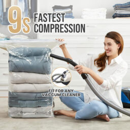 TAILI 6 Pack Vacuum Storage Bags, Jumbo Cube (31x40x15 Inch), Extra Large Vacuum Seal Bags for Clothing, Comforters, Blankets, Bedding, Closet Organization Space Saving, Cream - thumbnail 2