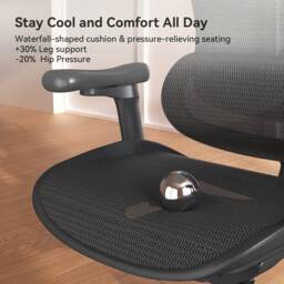 Sihoo Doro C300 Ergonomic Office Chair with Ultra Soft 3D Armrests, Dynamic Lumbar Support for Home Office, Adjustable Backrest Desk Chair (Black) - thumbnail 6
