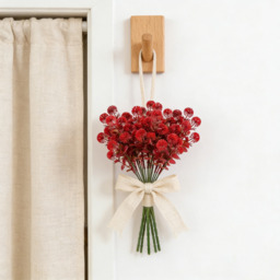 Yuejia  4Pcs 13.77in/35cmArtificial Billy Ball Flower Man Fake Plants Living Room Decoration Ornaments Desktop Fake Flowers(red) - thumbnail 7