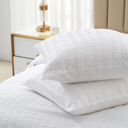 Meeallhome  Seersucker Duvet Cover Set 200*200cm/50*75cm*2  White - thumbnail 3
