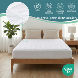 LeBonsoir Protectors Toppers， Bedding Quilted Microfibre Mattress Topper and Mattress Protector with Stretch Surround Height up to 30 cm，machine-washable， Fitted Sheet， White， 90*200cm - thumbnail 5