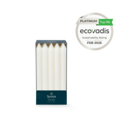 Spaas Dinner Candles Household Unscented Ivory 10pcs - thumbnail 3