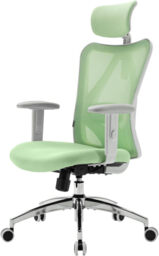 Sihoo M18 Ergonomic Office Chair, Computer Desk Chair with Adjustable Headrest and Lumbar Support, High Back Executive Swivel Chair for Home Office (Morandi Green) - thumbnail 5