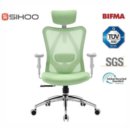 Sihoo M18 Ergonomic Office Chair, Computer Desk Chair with Adjustable Headrest and Lumbar Support, High Back Executive Swivel Chair for Home Office (Morandi Green) - thumbnail 1