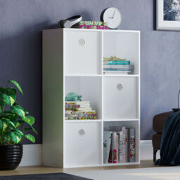 Vida Designs Bookcase Durham 6 Cube White - thumbnail 5