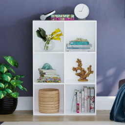 Vida Designs Bookcase Durham 6 Cube White