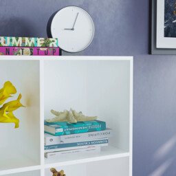 Vida Designs Bookcase Durham 6 Cube White - thumbnail 3