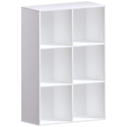 Vida Designs Bookcase Durham 6 Cube White - thumbnail 2