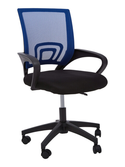 Interiors by Premier Office Chair with Arms Frazer Mesh Black/Blue - image 1