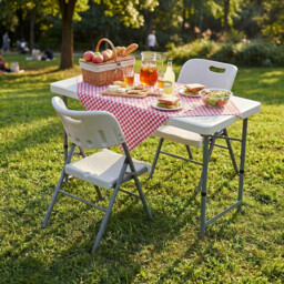 Home Vida Folding Table 61x122cm/4ft White - thumbnail 7