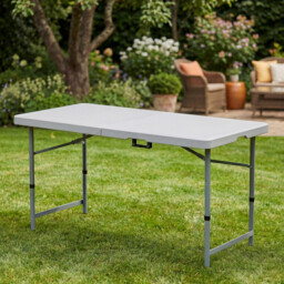 Home Vida Folding Table 61x122cm/4ft White - thumbnail 1