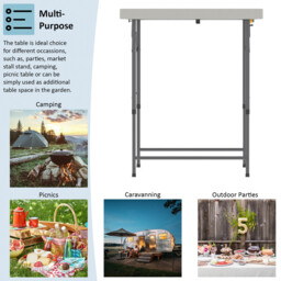Home Vida Folding Table 61x122cm/4ft White - thumbnail 3