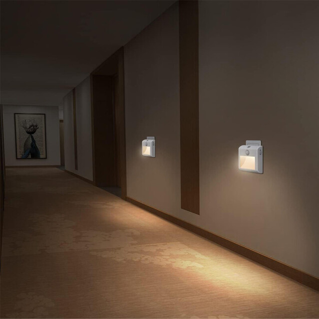 2 sets of motion capture night lights with touch dimming, SMD LED 1W 100-240V, ABS+ metal, 4000-4500K warm white, home storage function for bedroom and bathroom - image 1