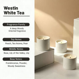 Zooly Dongyang Ceramic Scented Candle - Westin White Tea (White), 250G, 1PC - thumbnail 5