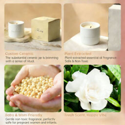 Zooly Dongyang Ceramic Scented Candle - Westin White Tea (White), 250G, 1PC - thumbnail 6