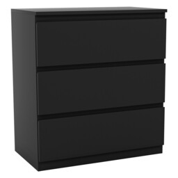 Vida Designs Drawer Chest Denver 3 Drawers Black - thumbnail 5