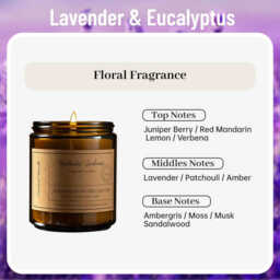 Zooly Silver Lid Cream Jar Scented Candle - Lavender Eucalyptus, 200G, 1PC - thumbnail 3