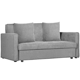 Homcom Sofa Bed 2 Seater Fold Out with 2 Cushions Grey - thumbnail 7