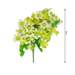 Wei's Moment 6 Bundles of Artificial Balcony  Plants and Indoors, Plastic Flowers Decoration, Faux Plastic, UV-Resistant Flowers for Graves and Garden Light green - thumbnail 1