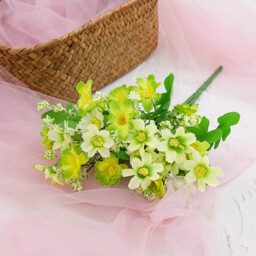 Wei's Moment 6 Bundles of Artificial Balcony  Plants and Indoors, Plastic Flowers Decoration, Faux Plastic, UV-Resistant Flowers for Graves and Garden Light green - thumbnail 5