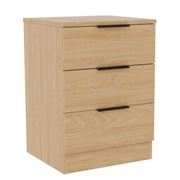 Vida Designs Bedside Table Trega 3 Drawers Pine - thumbnail 5