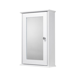 Croydex Malton White Bathroom Mirror Cabinet (53x34x13cm) - thumbnail 1