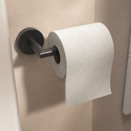 Croydex Epsom Flexi-Fix Toilet Roll Holder - Black - thumbnail 6
