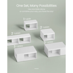 Ochama Coffee Tables Customisable White 1 Set - thumbnail 4