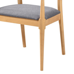 Dining Chairs with Armrests Orlando Oak/Grey 2pcs - thumbnail 7