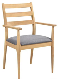 Dining Chairs with Armrests Orlando Oak/Grey 2pcs - thumbnail 3