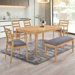 Dining Chairs with Armrests Orlando Oak/Grey 2pcs - thumbnail 2