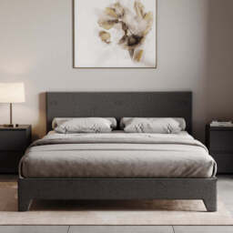 Vida Designs Bed Frame Victoria Linen Dark Grey Double - thumbnail 5